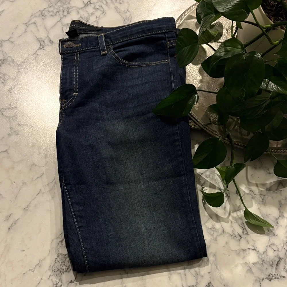 Calvin Klein Jeans - Dark Blue Women's Flare Denim - Picture 6 of 10